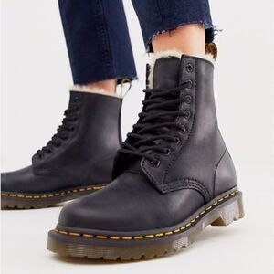 DR. MARTENS 1460 Serena Faux Fur-Lined Ankle Boot